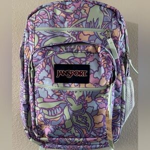 JanSport Big Student Girl's Floral Lilac Multi Laptop Backpack (JS0A47JKGW0) NWT